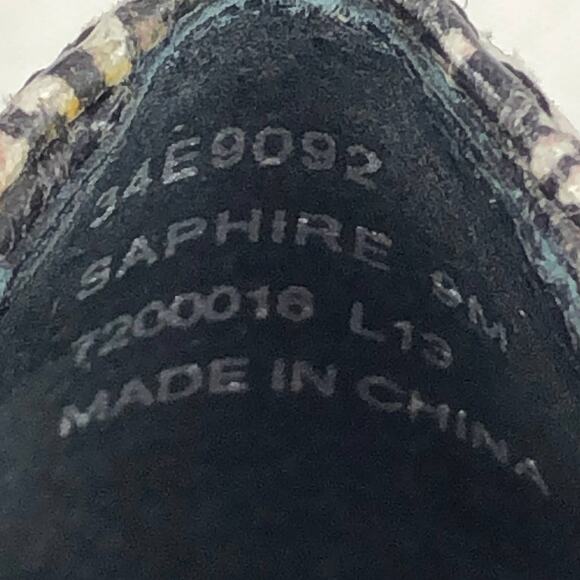 Calvin Klein Saphire Speckled Snake Sz 9M Cream/Black Laser Cut BalletFlat Shoes - Picture 9 of 12